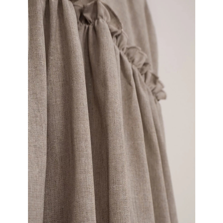 Frill Tie Shoulder Mini Dress Apparel and Accessories