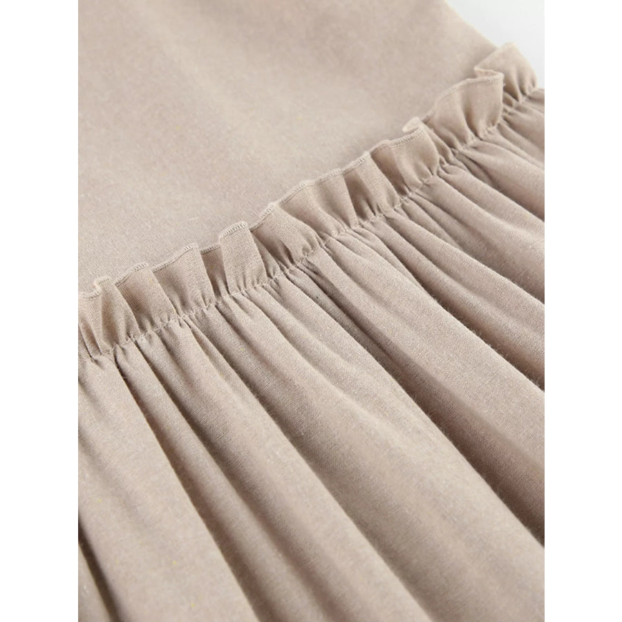 Frill Tie Shoulder Mini Dress Apparel and Accessories