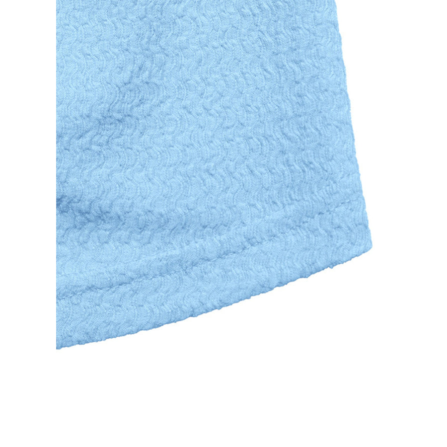 Frill Tube Top with Buckle Detail Apparel and Accessories