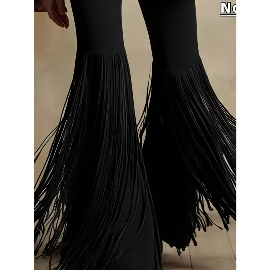Fringe Flare Pants Apparel and Accessories