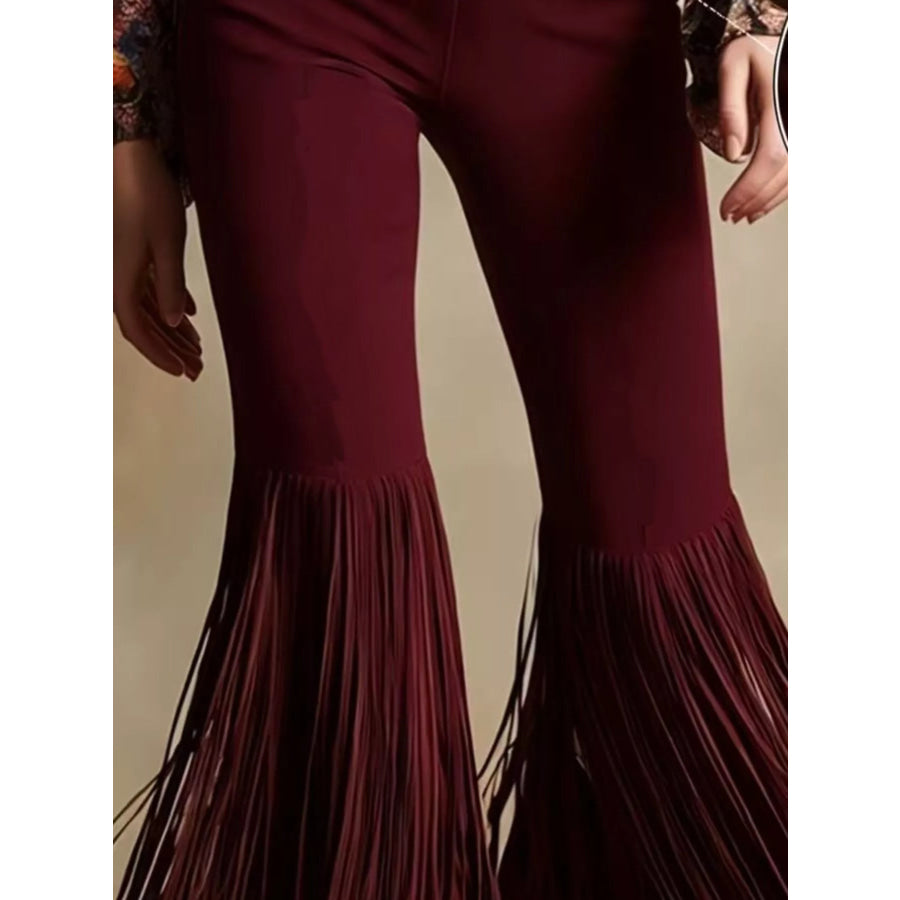 Fringe Flare Pants Apparel and Accessories
