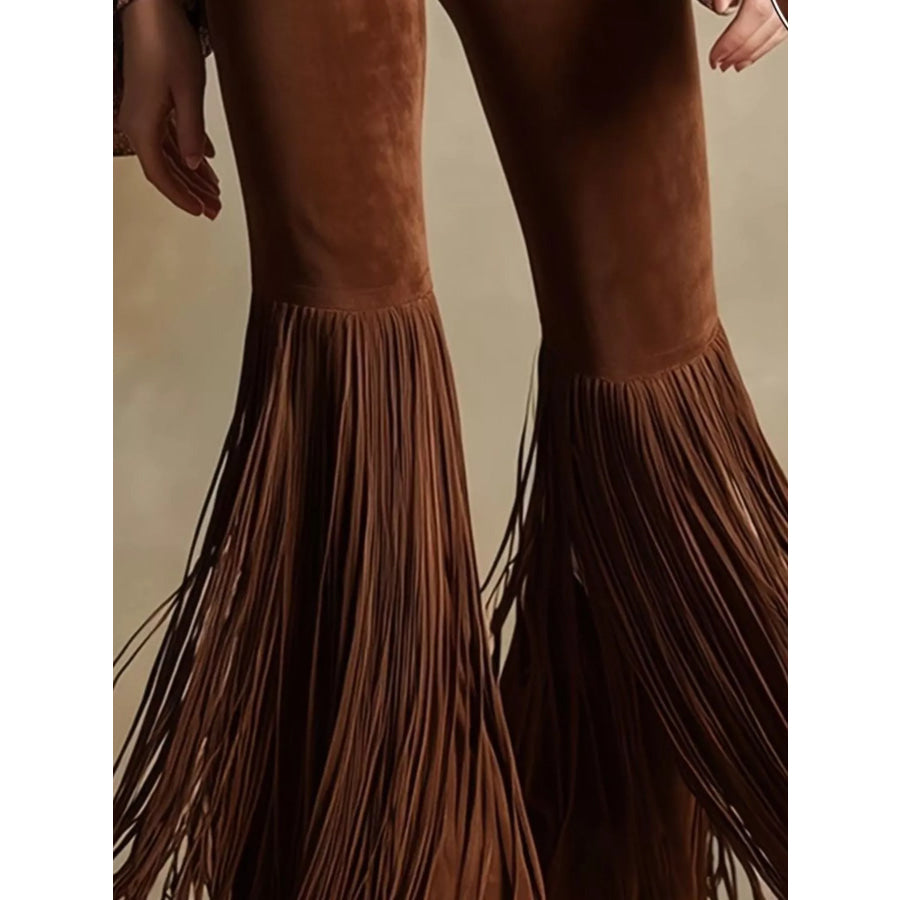 Fringe Flare Pants Apparel and Accessories