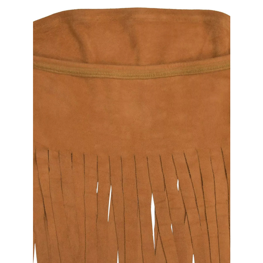 Fringe Trim Tube Top Apparel and Accessories
