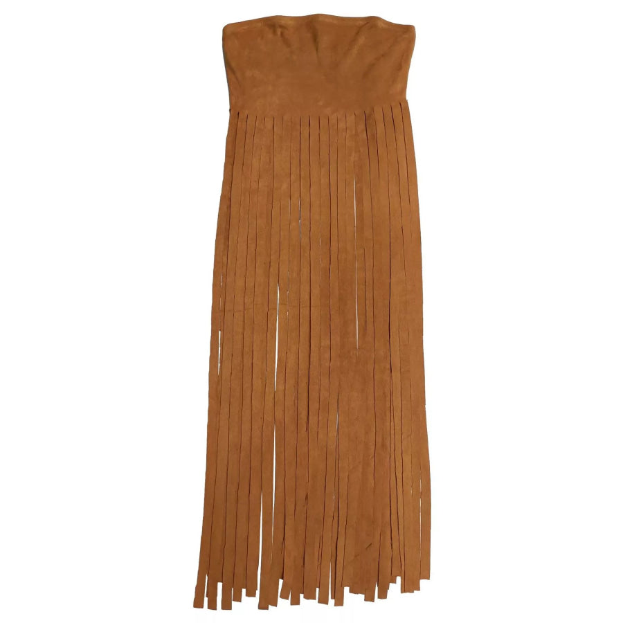 Fringe Trim Tube Top Apparel and Accessories