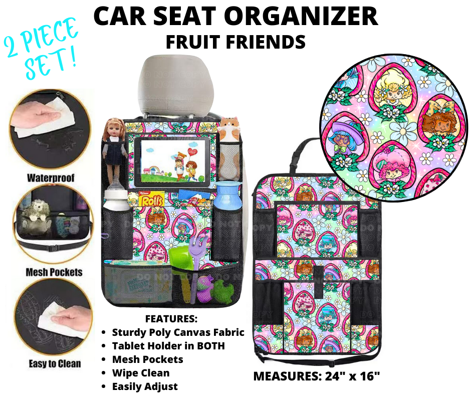 Preorder Custom 2-Piece Car Seat Organisers - Closes 2 Jan - ETA mid Apr 2025