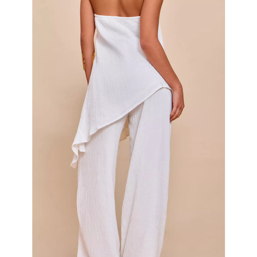 Full Size Asymmetrical Hem Tube Top and Pants Set Plus Size Apparel and Accessories