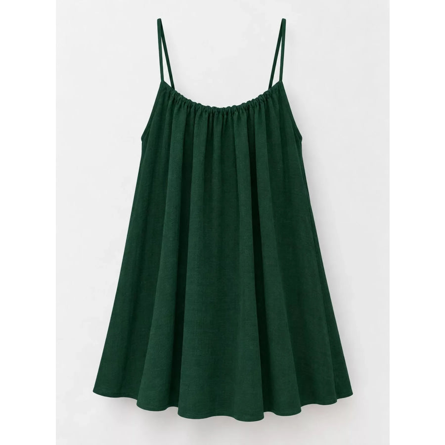 Full Size Backless Spaghetti Strap A-Line Mini Dress Plus Apparel and Accessories