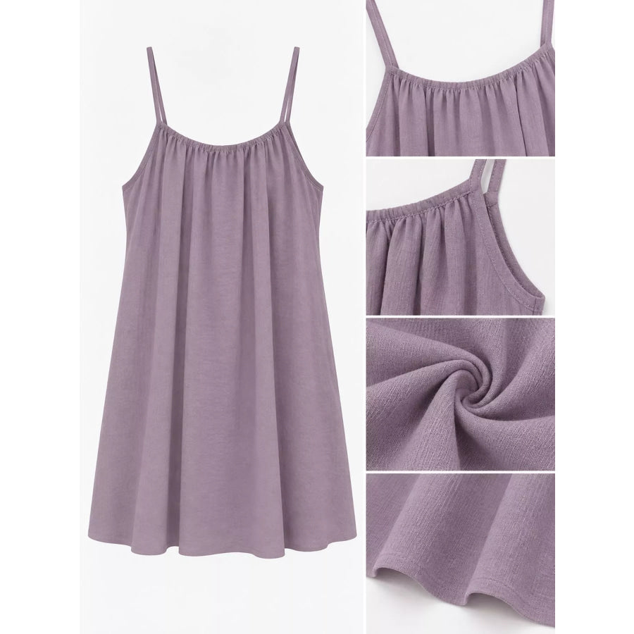 Full Size Backless Spaghetti Strap A-Line Mini Dress Plus Apparel and Accessories