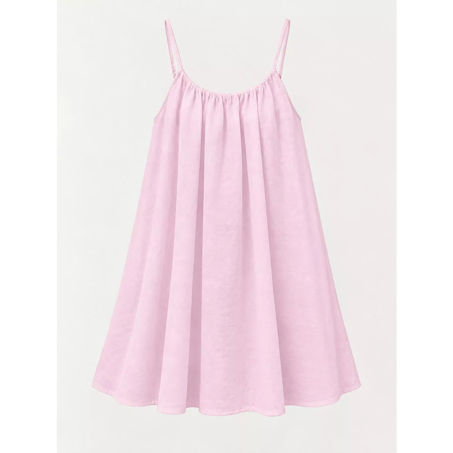Full Size Backless Spaghetti Strap A-Line Mini Dress Plus Apparel and Accessories