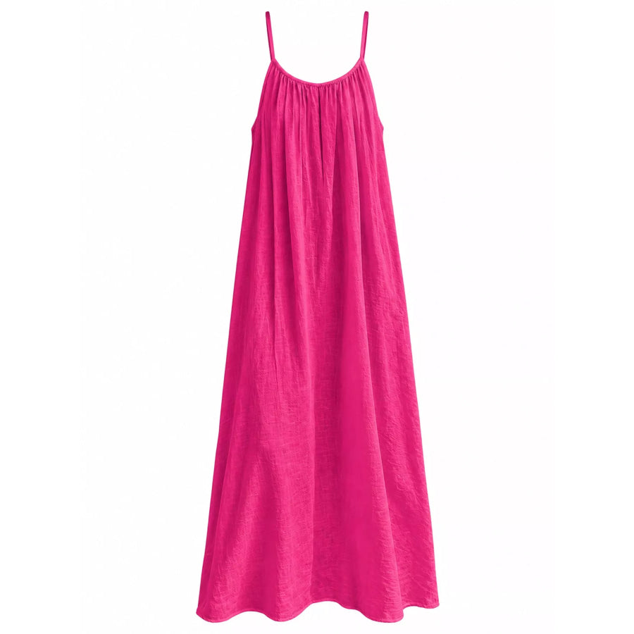 Full Size Backless Spaghetti Strap Maxi Dress Plus Apparel and Accessories