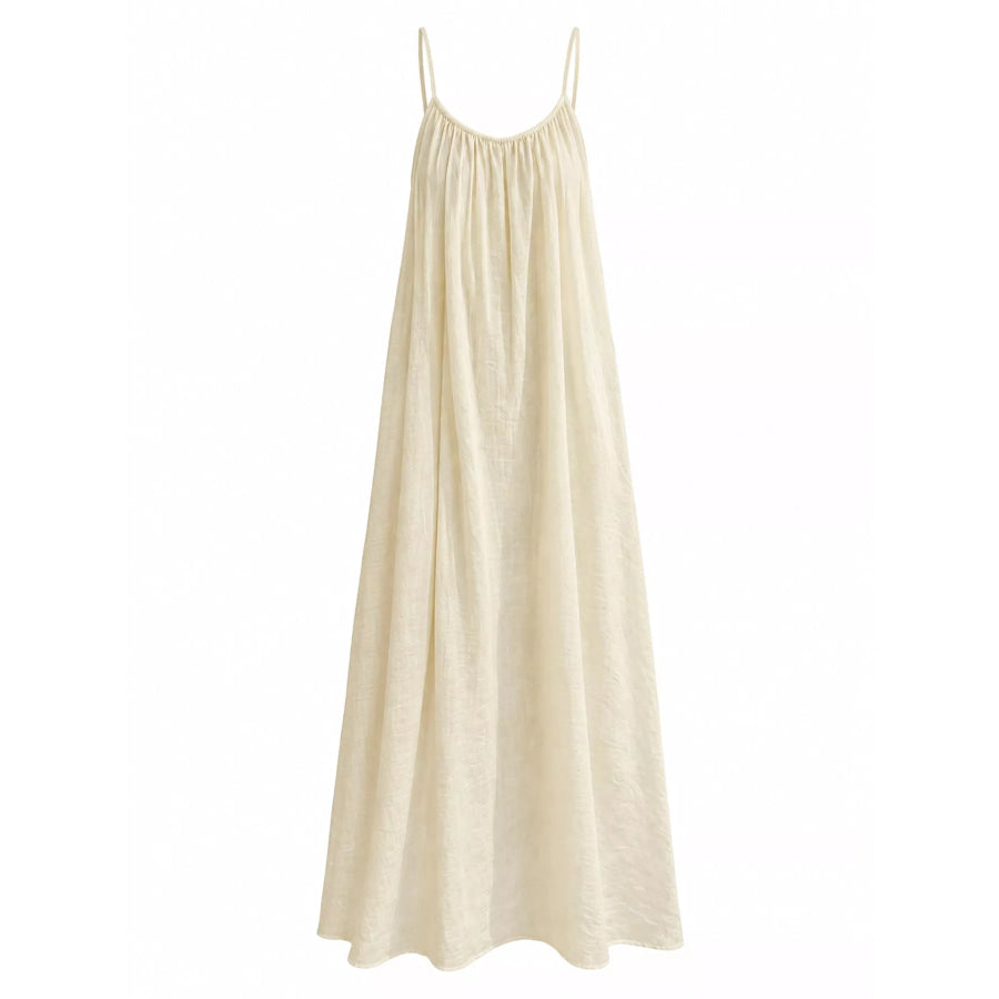 Full Size Backless Spaghetti Strap Maxi Dress Plus Apparel and Accessories