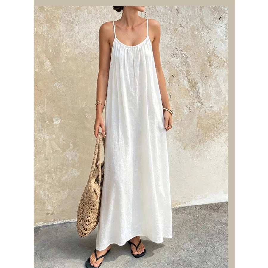 Full Size Backless Spaghetti Strap Maxi Dress Plus Apparel and Accessories