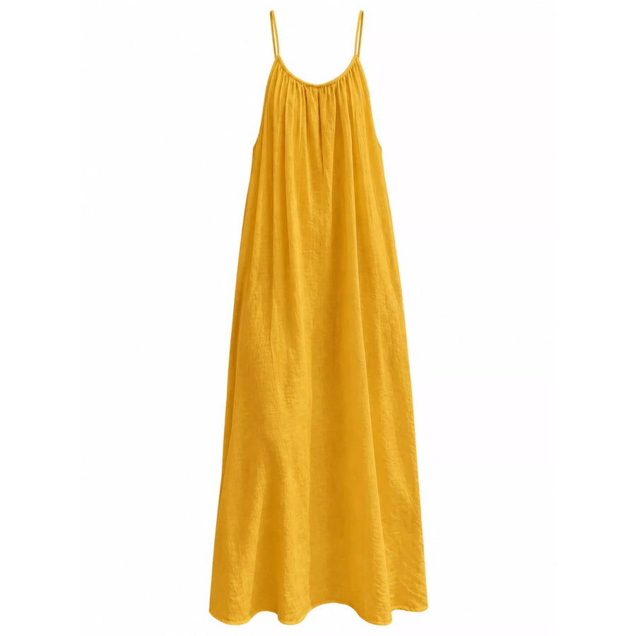 Full Size Backless Spaghetti Strap Maxi Dress Plus Apparel and Accessories