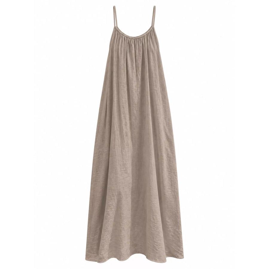 Full Size Backless Spaghetti Strap Maxi Dress Plus Apparel and Accessories