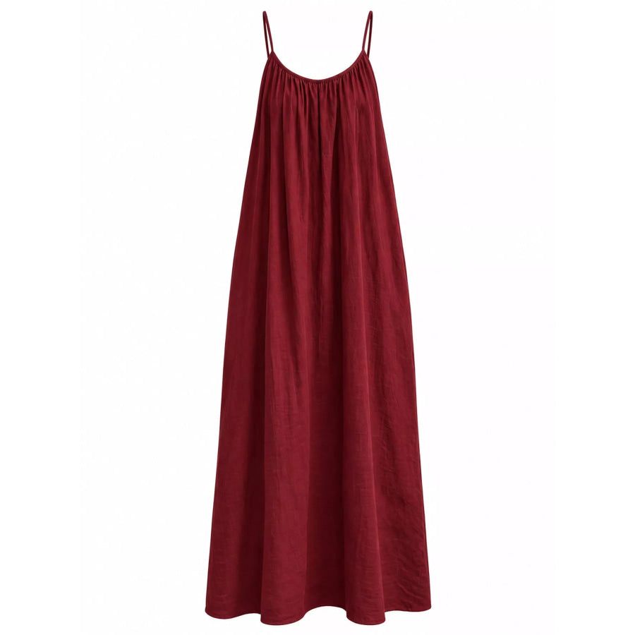 Full Size Backless Spaghetti Strap Maxi Dress Plus Apparel and Accessories