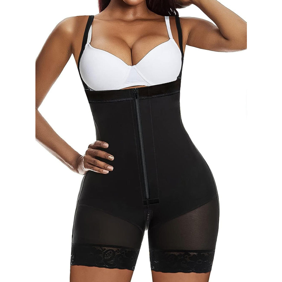 Full Size Full Body Zipper Shaping Bodysuit Plus Size Apparel and Accessories