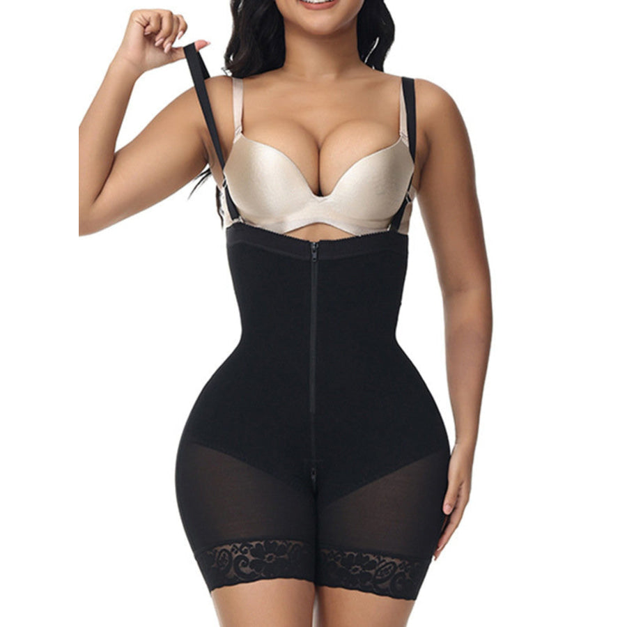 Full Size Full Body Zipper Shaping Bodysuit Plus Size Black / S Apparel and Accessories
