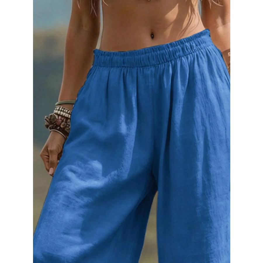 Full Size Bohemian Wide-Leg Pants Plus Size Apparel and Accessories