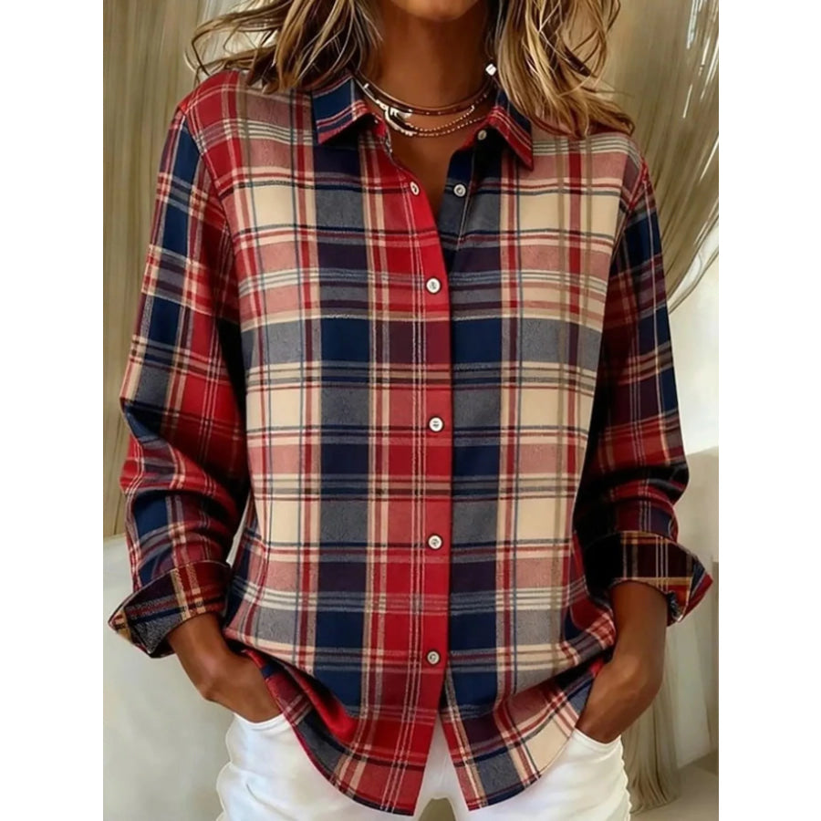 Full Size Button-Down Long Sleeve Shirt Plus Apparel and Accessories