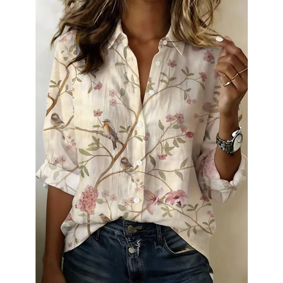 Full Size Button-Down Long Sleeve Shirt Plus Apparel and Accessories