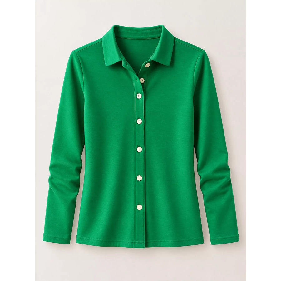 Full Size Button-Down Long Sleeve Shirt Plus Apparel and Accessories