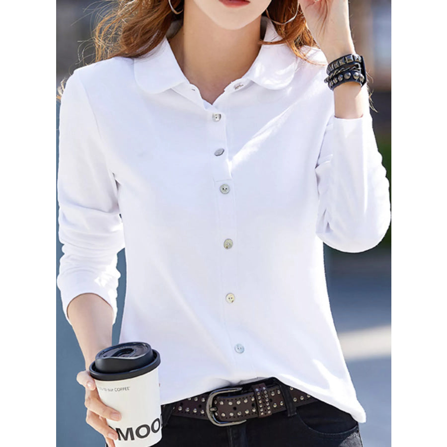Full Size Button-Down Long Sleeve Shirt Plus Apparel and Accessories
