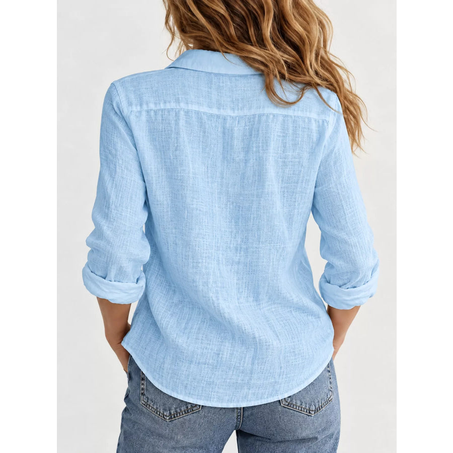 Full Size Button-Down Long Sleeve Shirt Plus Apparel and Accessories