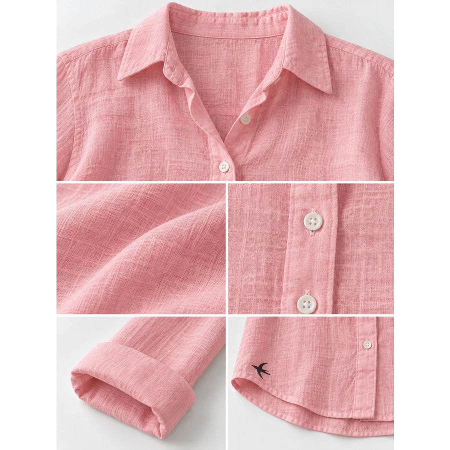 Full Size Button-Down Long Sleeve Shirt Plus Apparel and Accessories