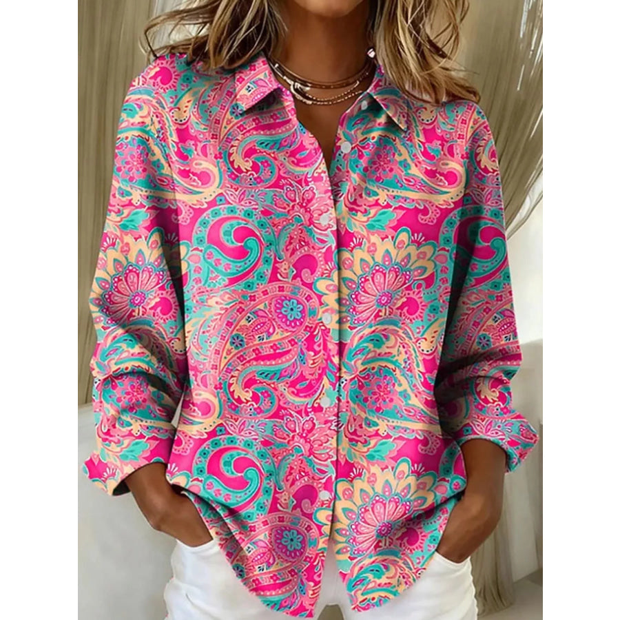 Full Size Button-Down Long Sleeve Shirt Plus Apparel and Accessories