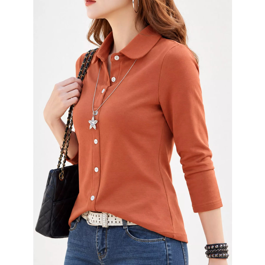 Full Size Button-Down Long Sleeve Shirt Plus Apparel and Accessories