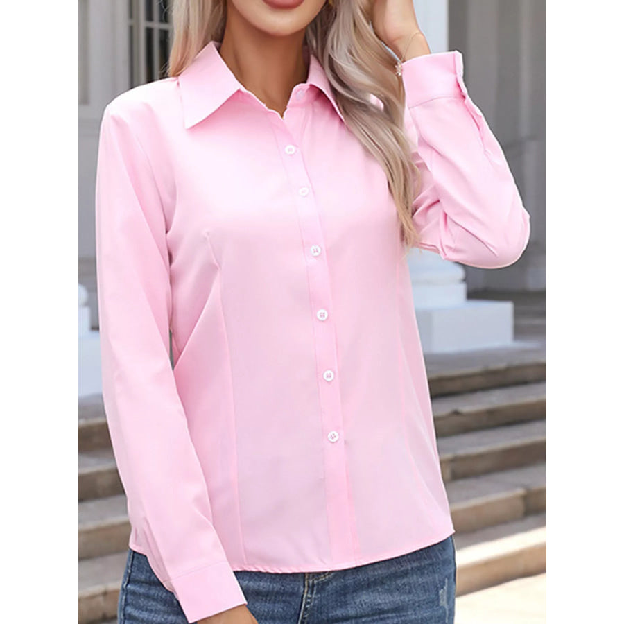 Full Size Button-Down Long Sleeve Shirt Plus Apparel and Accessories