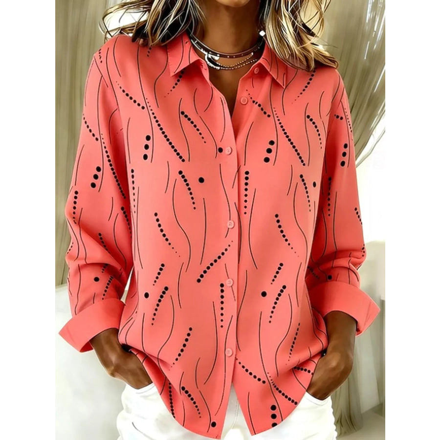 Full Size Button-Down Long Sleeve Shirt Plus Apparel and Accessories