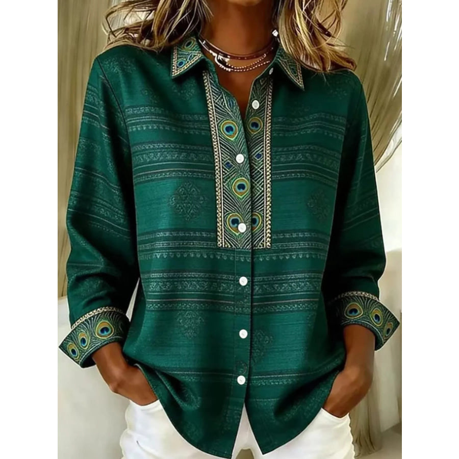 Full Size Button-Down Long Sleeve Shirt Plus Apparel and Accessories