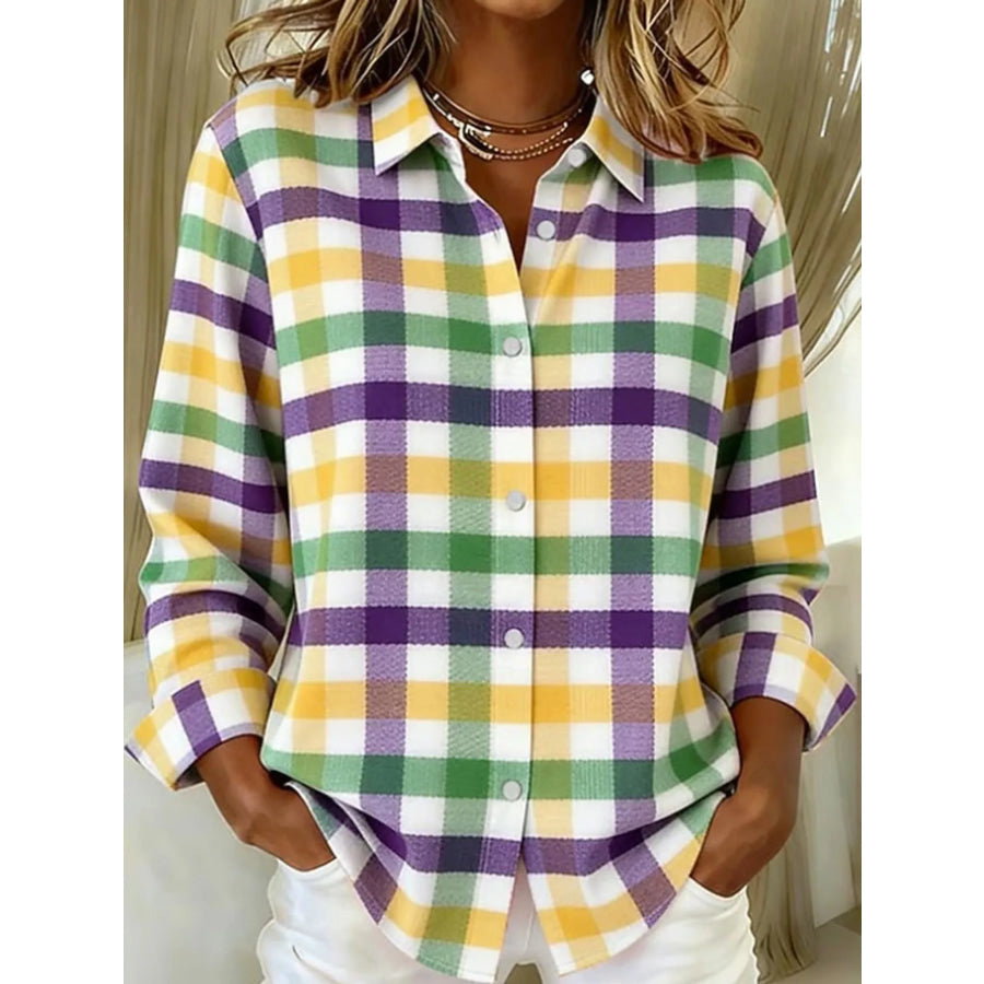 Full Size Button-Down Long Sleeve Shirt Plus Apparel and Accessories