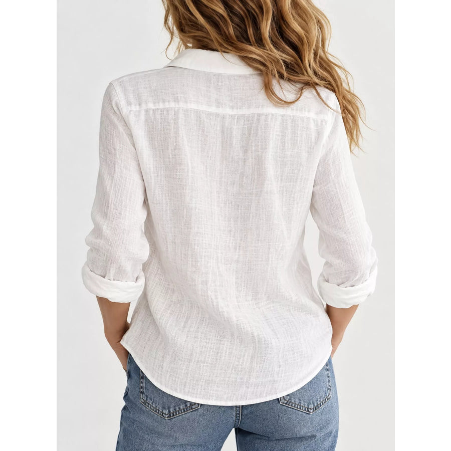 Full Size Button-Down Long Sleeve Shirt Plus Apparel and Accessories