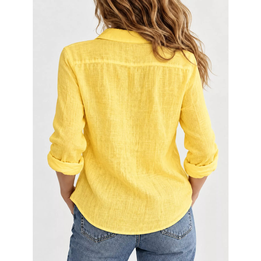 Full Size Button-Down Long Sleeve Shirt Plus Apparel and Accessories