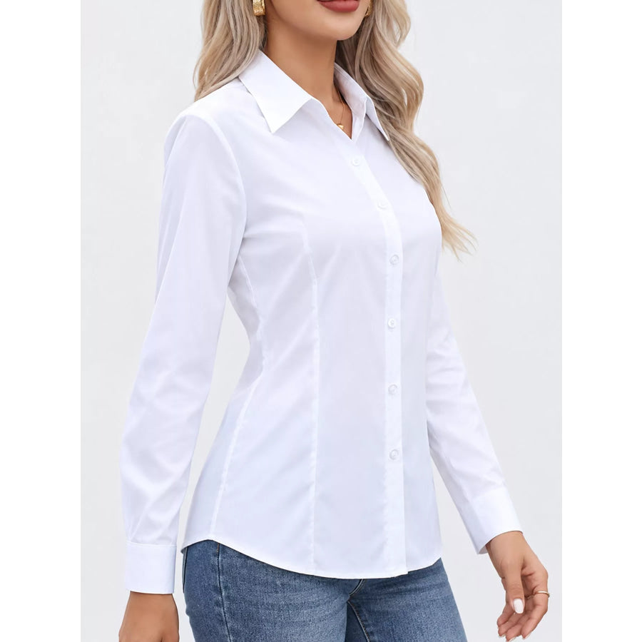 Full Size Button-Down Long Sleeve Shirt Plus Apparel and Accessories