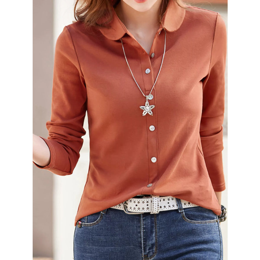 Full Size Button-Down Long Sleeve Shirt Plus Apparel and Accessories