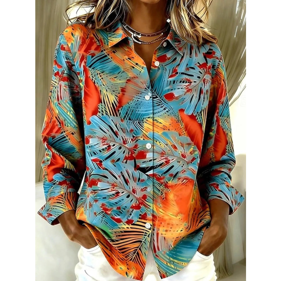 Full Size Button-Down Long Sleeve Shirt Plus Apparel and Accessories