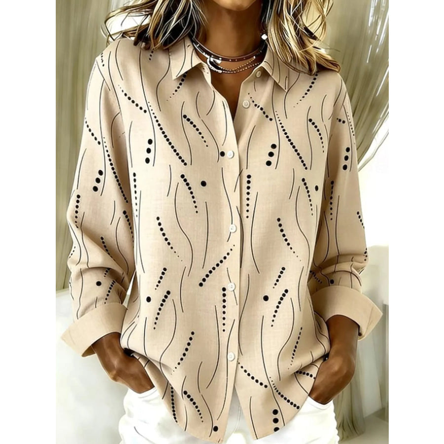 Full Size Button-Down Long Sleeve Shirt Plus Apparel and Accessories