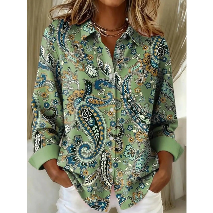 Full Size Button-Down Long Sleeve Shirt Plus Apparel and Accessories