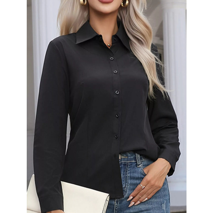 Full Size Button-Down Long Sleeve Shirt Plus Apparel and Accessories