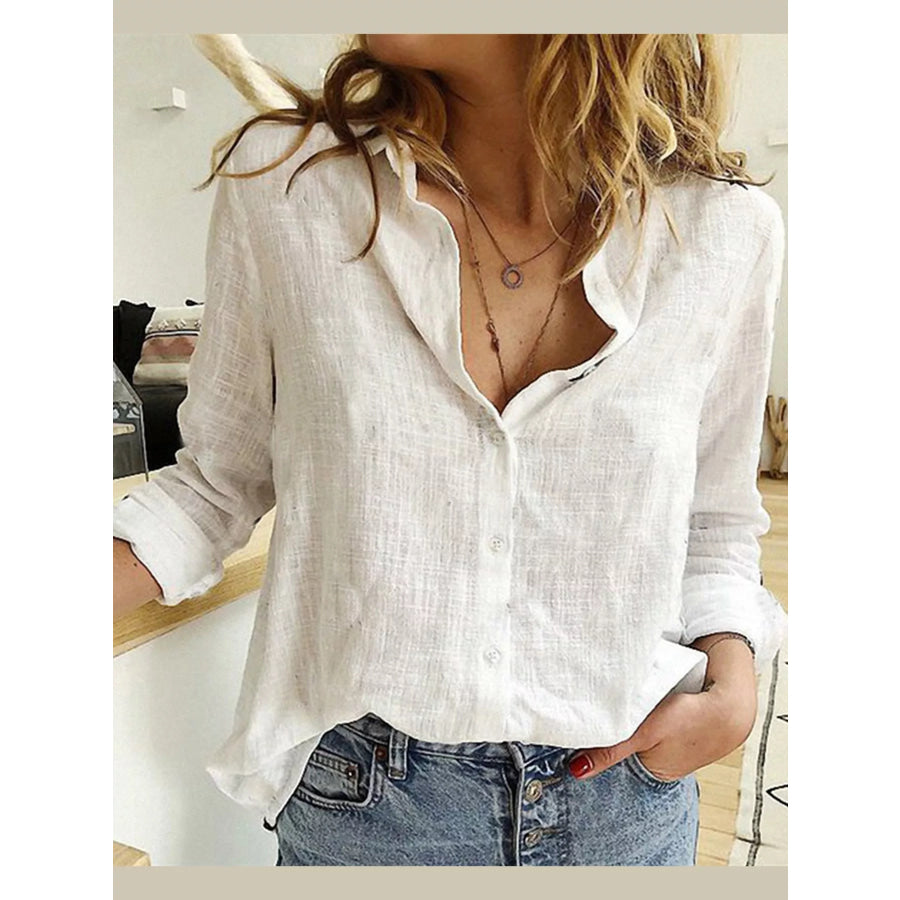 Full Size Button-Down Long Sleeve Shirt Plus Apparel and Accessories