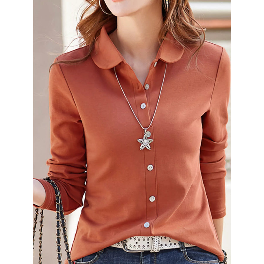Full Size Button-Down Long Sleeve Shirt Plus Apparel and Accessories
