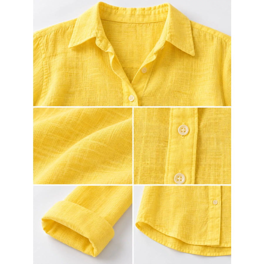 Full Size Button-Down Long Sleeve Shirt Plus Apparel and Accessories