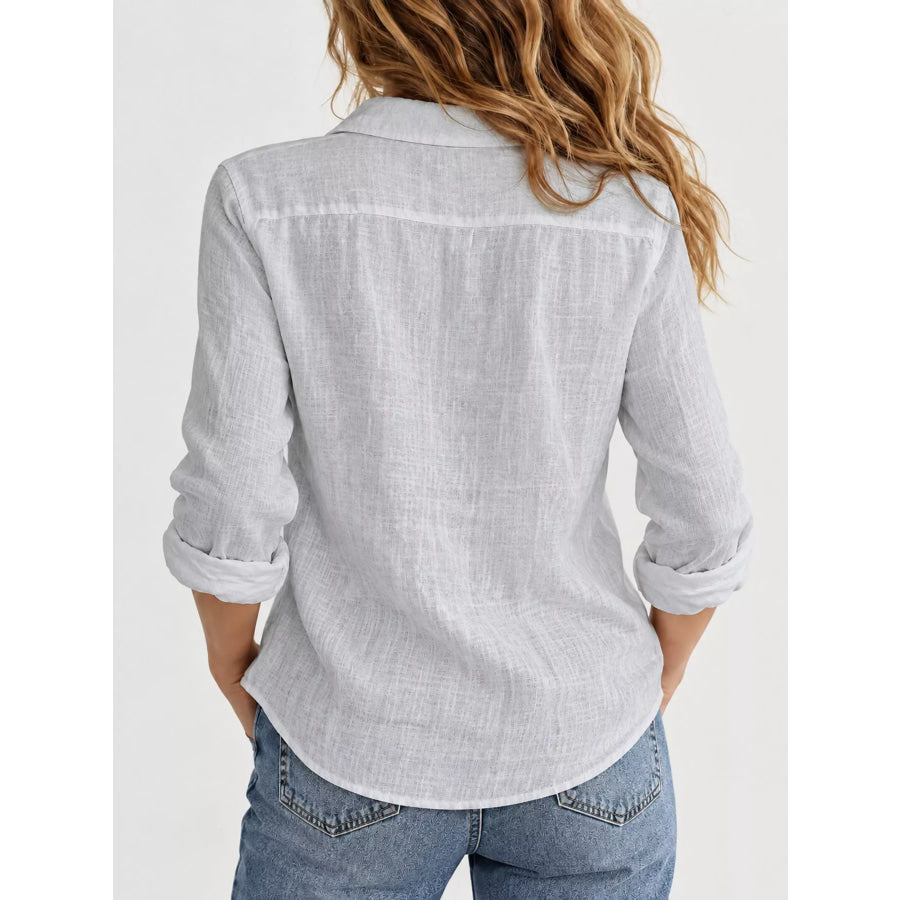 Full Size Button-Down Long Sleeve Shirt Plus Apparel and Accessories