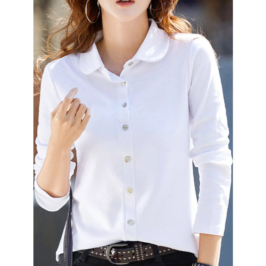 Full Size Button-Down Long Sleeve Shirt Plus Apparel and Accessories