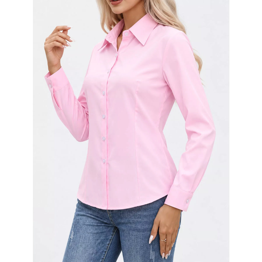 Full Size Button-Down Long Sleeve Shirt Plus Apparel and Accessories