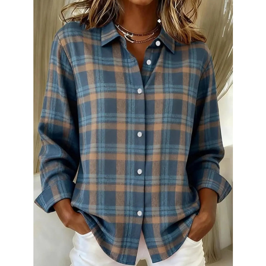 Full Size Button-Down Long Sleeve Shirt Plus Apparel and Accessories
