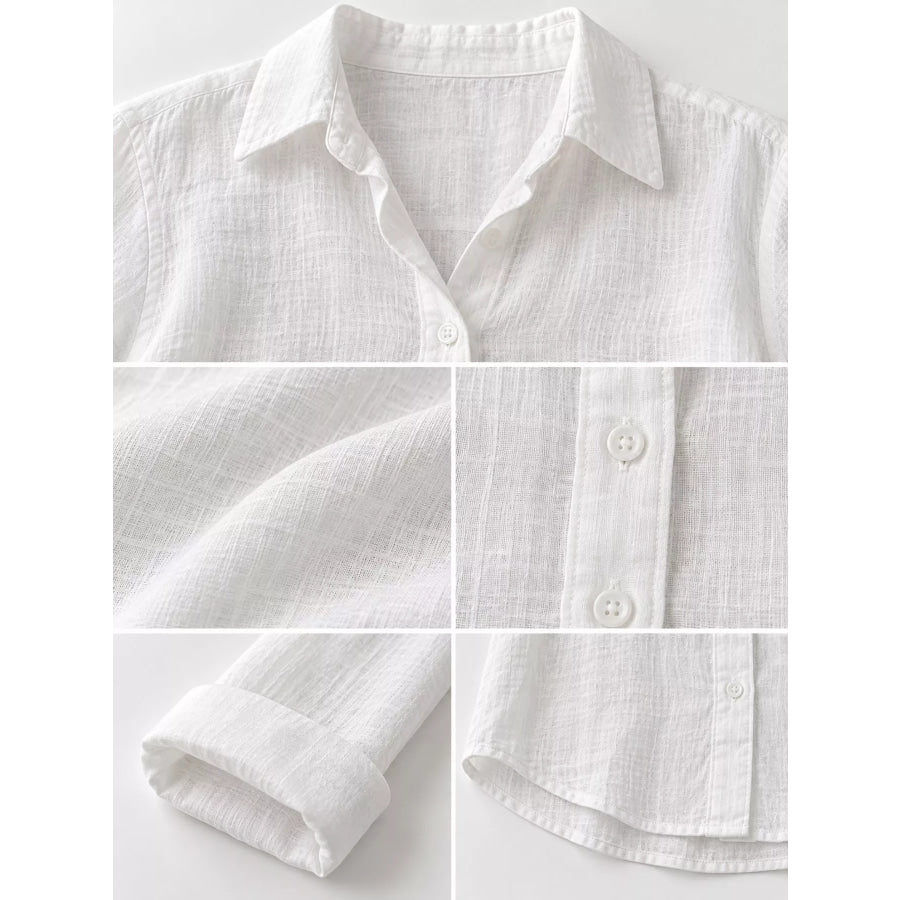 Full Size Button-Down Long Sleeve Shirt Plus Apparel and Accessories